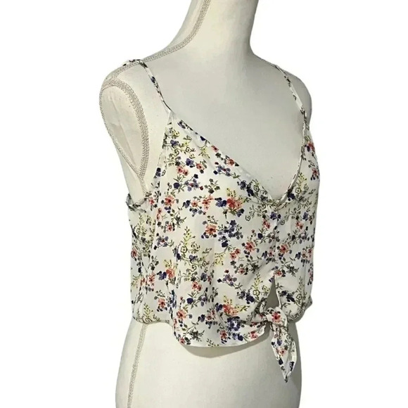 Cute floral tie crop tank by Timing size M EUC - Picture 2 of 8